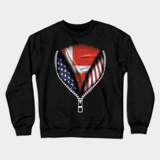 Danish Flag  Denmark Flag American Flag Zip Down - Gift for Danish From Denmark Crewneck Sweatshirt